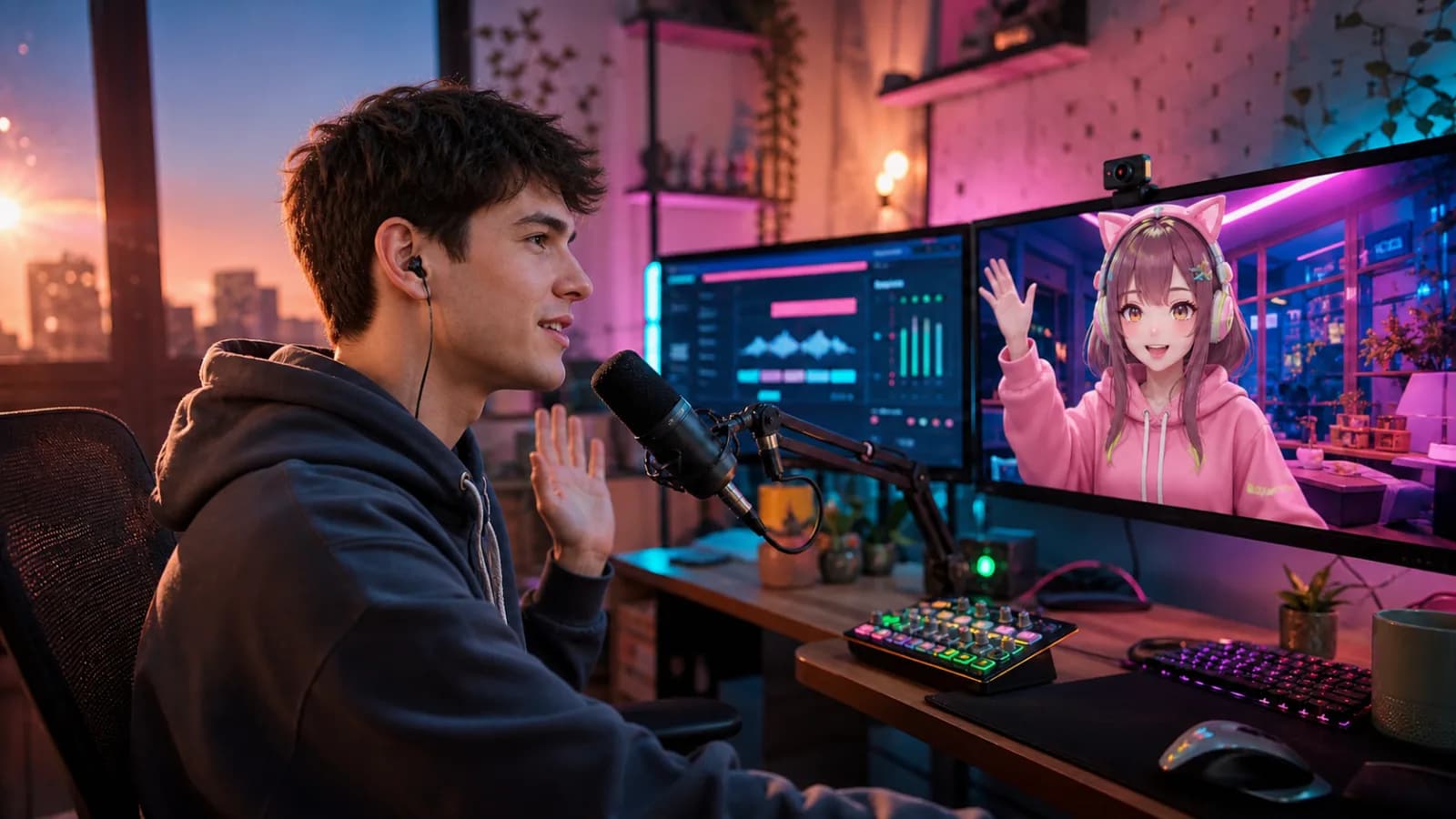 Creator using VoiceLala during a live stream